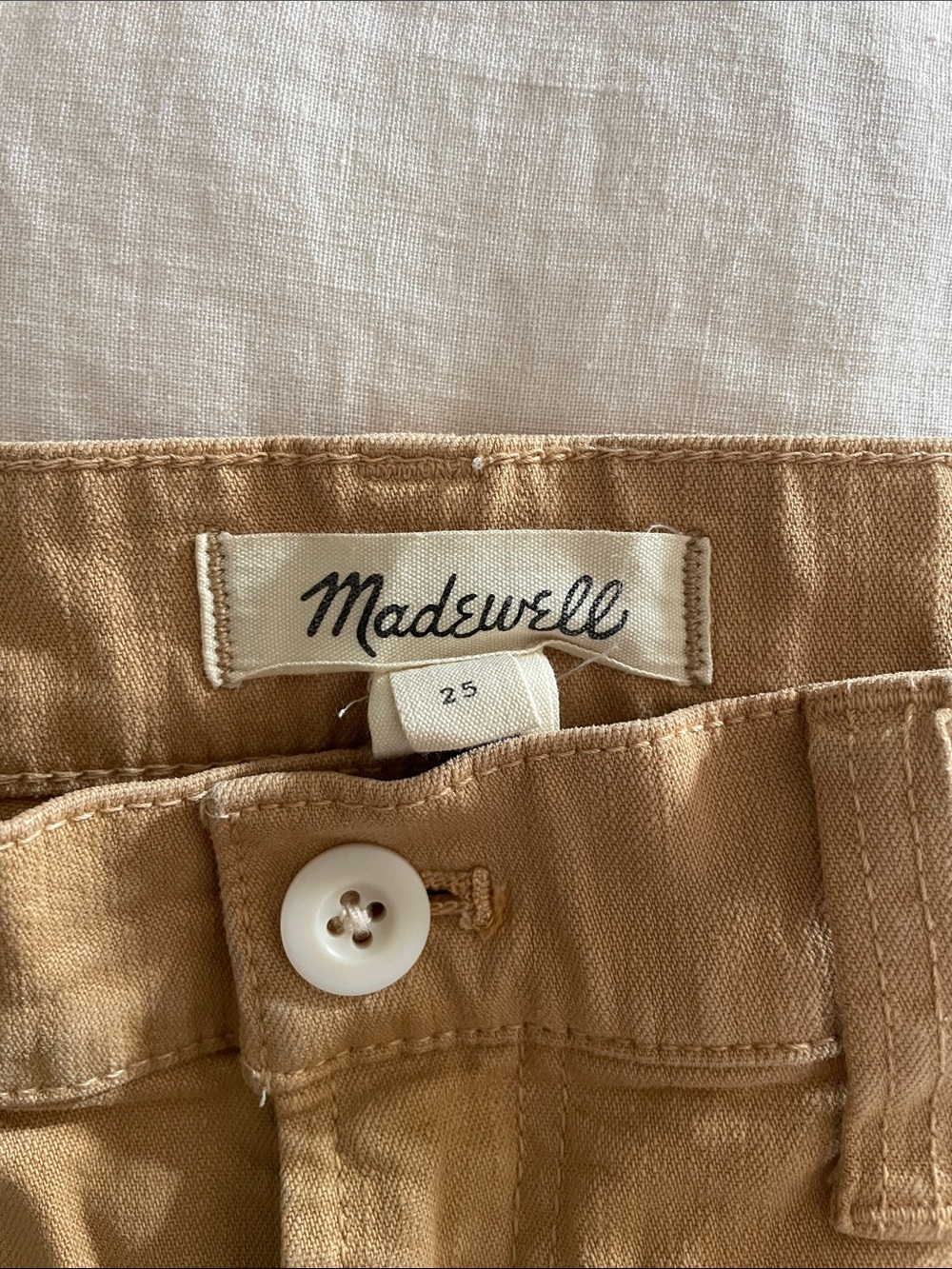 Madewell Camel High-Rise Wide-Leg Jeans - Picture 3 of 4